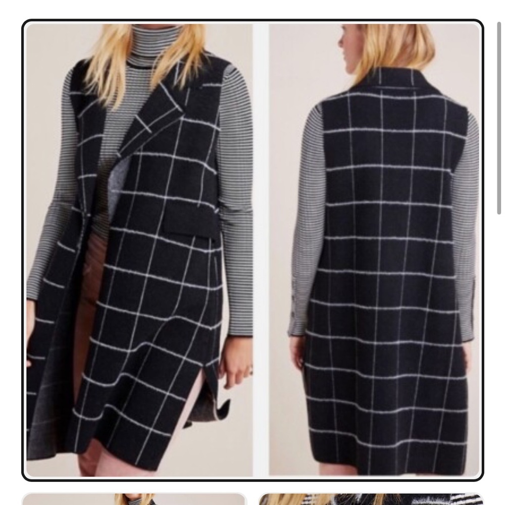 Anthropologie Black and White shawl cardigan